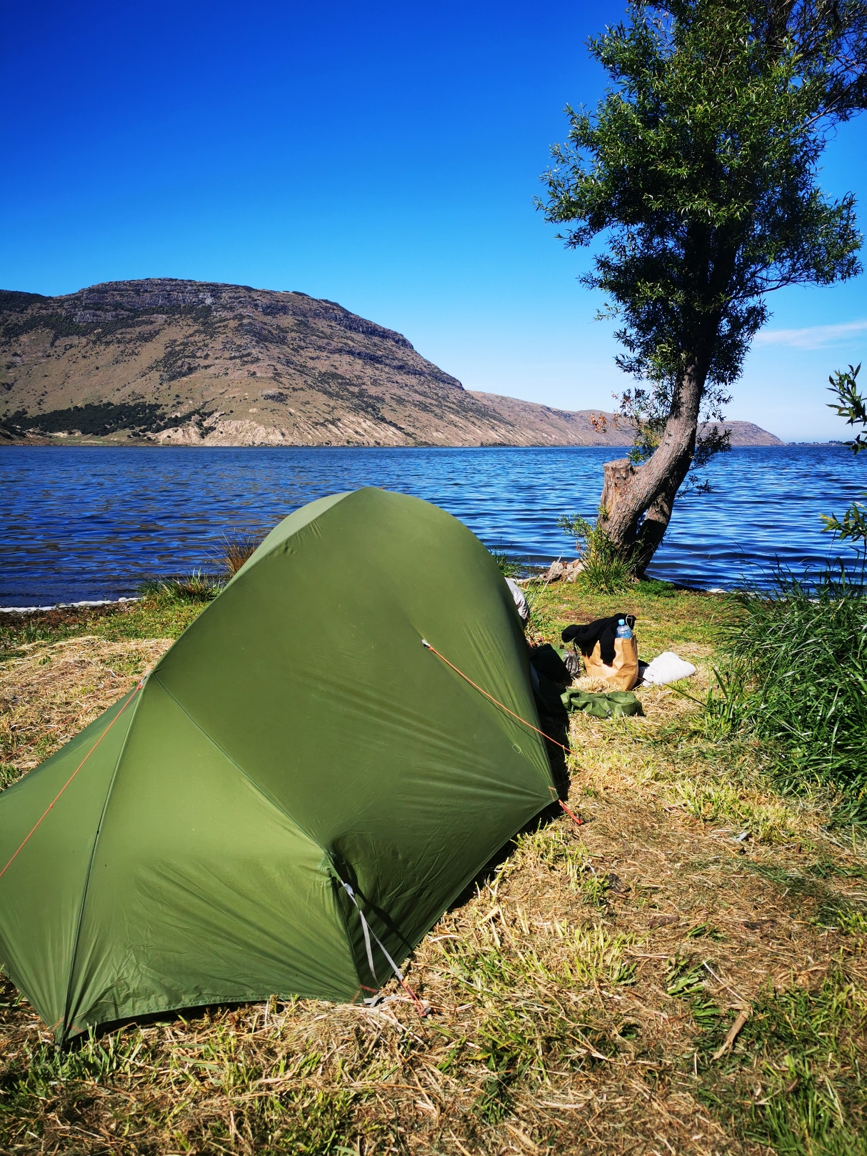 Camping im Zelt in Neuseeland